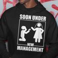 Bachelor Party Under New Management Wedding Groom Hoodie Funny Gifts