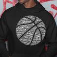 Basketball Motivational Word Cloud Funny Sports Hoodie Unique Gifts