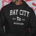 Bay City Mi Vintage Nautical Boat Anchor Flag Sports Hoodie Unique Gifts