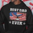 Best Dad Ever With Us American Flag Fathers Day Eagle Hoodie Funny Gifts