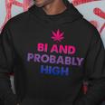 Bi And Probably High Bisexual Flag Pot Weed Marijuana Hoodie Unique Gifts