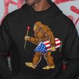 Bigfoot Fireworks 4Th Of July Funny Boys Men Sasquatch Lover Sasquatch Funny Gifts Hoodie Unique Gifts