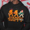 Bigfoot Happy Hallothanksmas Halloween Thanksgiving Xmas Hoodie Unique Gifts