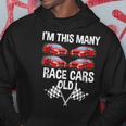 Birthday For Boys 4 Im This Many Race Cars Old Cars Funny Gifts Hoodie Unique Gifts