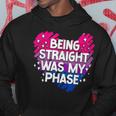 Bisexual Bi Pride Flag Being Straight Was My Phase Hoodie Unique Gifts
