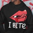 I Bite Sexy Vampire Fangs Lips Th Spooky Halloween Hoodie Unique Gifts