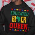 Black Queen Educated African Pride Dashiki Hoodie Unique Gifts