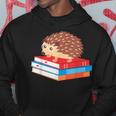 Book Nerd Funny Hedgehog Reading Lover Gift Idea Reading Funny Designs Funny Gifts Hoodie Unique Gifts