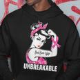 Breast Cancer Warrior Unbreakable Breast Cancer Awareness Hoodie Unique Gifts