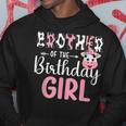 Brother Of The Birthday Girl Farm Cow 1 St Birthday Girl Hoodie Unique Gifts