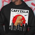 Capyzilla Funny Capybara Japanese Sunset Rodent Animal Lover Gifts For Capybara Lovers Funny Gifts Hoodie Unique Gifts
