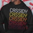 Cassidy Retro Wordmark Pattern Vintage Style Hoodie Unique Gifts