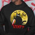 Cat What Murderous Black Cat Holding Knife Funny Halloween Hoodie Unique Gifts