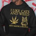 I Like Cats And Weed And Maybe 3 People Hoodie Unique Gifts