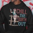Chill The Fourth Out Retro Western Cowgirl Happy 4Th Of July Hoodie Unique Gifts