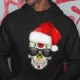 Christmas Hat Santa Day Of The Dead Sugar Skull Party Hoodie Unique Gifts