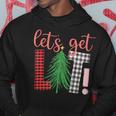Christmas Let's Get Lit Festive Alcohol Hoodie Unique Gifts