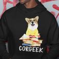 Corgeek Cute Corgi Geek Dog Pun Bookworm Bookish Reader Joke Hoodie Unique Gifts