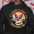Corgi With Sunglasses On The Beach Suns Out Shades On Hoodie Unique Gifts