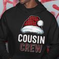 Cousin Crew Red Buffalo Plaid Family Matching Christmas Hoodie Funny Gifts