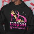Crush Breast Cancer Awareness High Heel Leopard Pink Ribbon Hoodie Unique Gifts