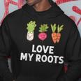 Cute I Love My Roots Toddler Root Vegetables Gardening Gardening Funny Gifts Hoodie Unique Gifts