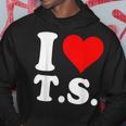 Cute Red Heart I Love TS Hoodie Unique Gifts