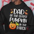 Dad Of Cutest Pumpkin In The Patch Halloween Thanksgiving Hoodie Funny Gifts