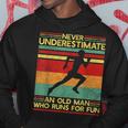 Dad Love Never Underestimate An Old Man Who Runs For Fun Hoodie Funny Gifts