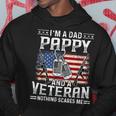 Dad Pappy And A Veteran Fathers Day Gift Gift For Mens Hoodie Unique Gifts