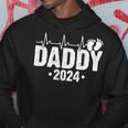 Daddy 2024 Heartbeat Daddy To Be New Dad First Time Daddy Hoodie Funny Gifts