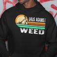 Dads Against Weed Funny Gardening Lawn Mowing Lawn Mower Men Hoodie Unique Gifts
