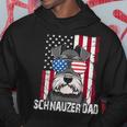 Dog Dad Fathers Day Gift Mini Schnauzer Usa Flag 4Th Of July Hoodie Funny Gifts