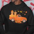 Dog Goldendoodle Pumpkin Truck Fall Leaf Thanksgiving Halloween Hoodie Unique Gifts