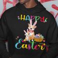 Easter Day Funny Pitbull Dog Puppy Wearing Rabbit Ears Gifts For Rabbit Lovers Funny Gifts Hoodie Unique Gifts