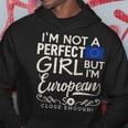 European Union Flag Girl European Pride Souvenir Funny Hoodie Unique Gifts