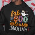 Fab Boo Lous Lunch Lady Cute Ghost Pumpkin Halloween Hoodie Funny Gifts