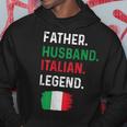 Father Husband Italian Legend Proud Dad Italy Flag Hoodie Unique Gifts