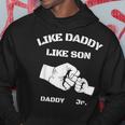 Father Son Fist Bump Matching Fathers Day Daddy Dad & Son Hoodie Unique Gifts