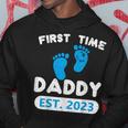 First Time Daddy Est 2023 Fathers Day Grandparents Son Hoodie Unique Gifts