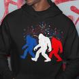 Funny 4Th Of July Red White Blue Bigfoot Fireworks Usa Flag Hoodie Unique Gifts