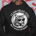 Funny Cat I Can Hear You But Im Not Listening Black Cat Hoodie Unique Gifts