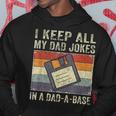 Funny Fathers Day Daddy Jokes In Dad-A-Base Vintage Retro Hoodie Unique Gifts