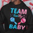 Funny Gender Reveal Of Team Healthy Baby Party Supplies Hoodie Unique Gifts