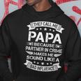 Funny Grandpa Papa Partner In Crime Dad Fathers Day Hoodie Funny Gifts