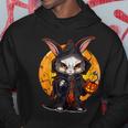 Halloween Bunny Angry Rabbit Takes Over Pumpkin Hoodie Unique Gifts