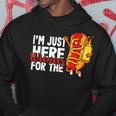 Funny Hot Dog Im Just Here For The Wieners Sausage Hoodie Unique Gifts