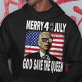 Funny Joe Biden Merry 4Th July Confused God Save The Queen Hoodie Unique Gifts