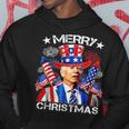 Funny Joe Biden Merry Christmas 4Th Of July Firework Usa Hoodie Unique Gifts