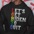 Funny Lgbtq Anti Biden Lets Get Biden To Quite Hoodie Personalized Gifts